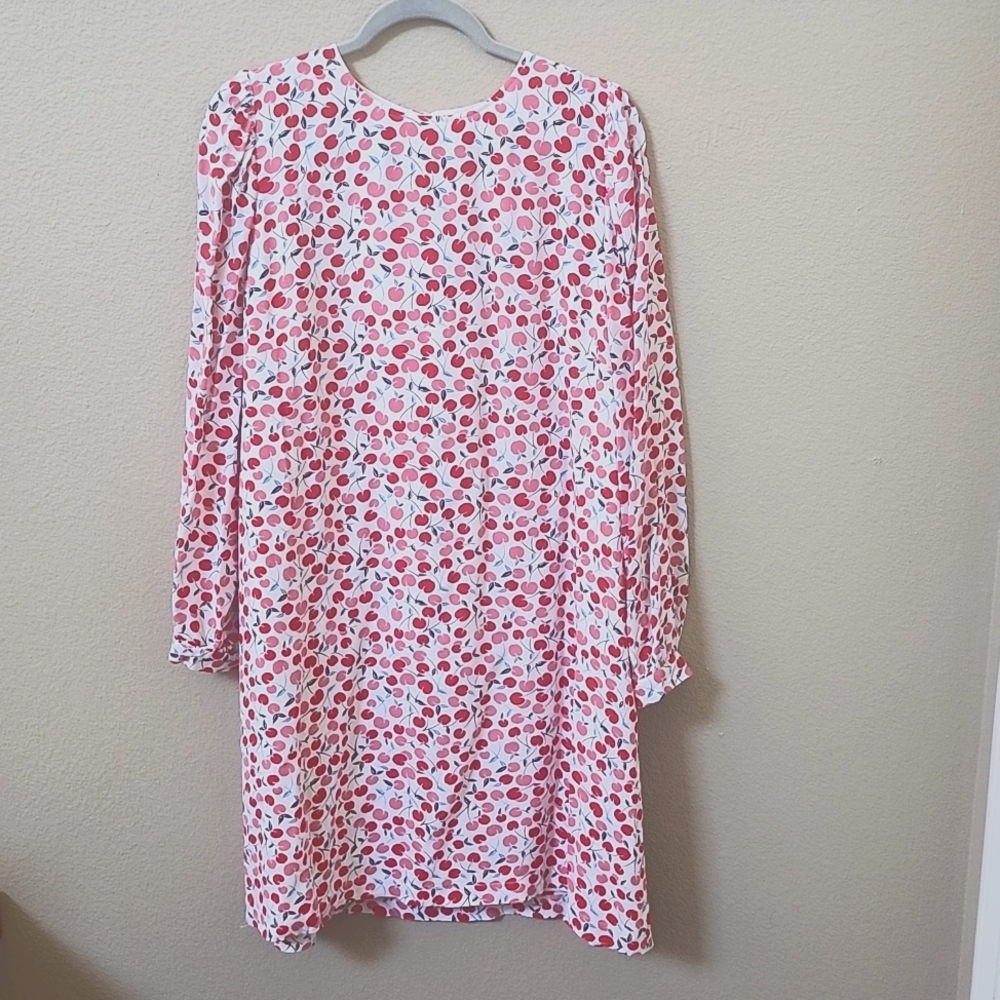 ***LOFT dress cherry print size XL *** - Picture 2 of 7